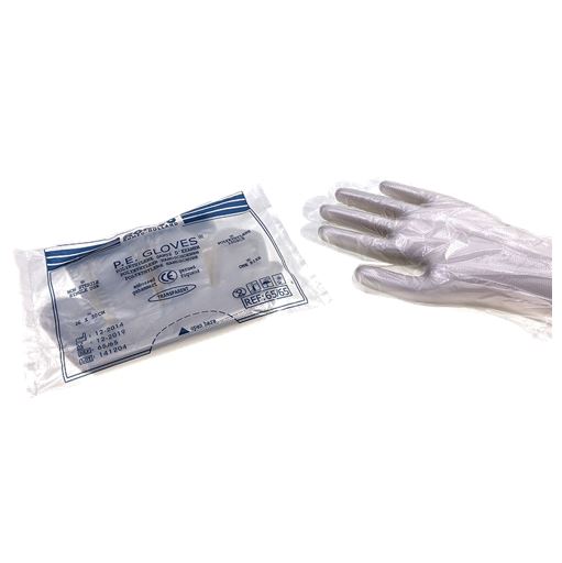 TQ Guantes Vinilo - Pack 100uds desechables, color blanco