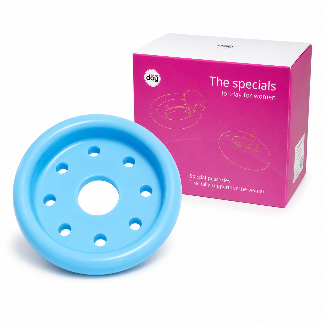 Silicone ring pessary with support